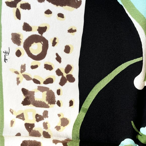 Emilio Pucci Silk Square Scarf – Vintage Botanical Print - Picture 8 of 15